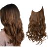 12/14/16/18/22 Inch Thick Long Wavy Invisible Wire Synthetic Blonde Hair Extension