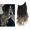 12/14/16/18/22 Inch Thick Long Wavy Invisible Wire Synthetic Blonde Hair Extension