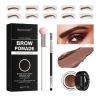 Eye Brow Stamping Kit Black Light Brown Waterproof Eyebrow Stamp Stencil Kit for Black Women