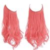 12/14/16/18/22 Inch Thick Long Wavy Invisible Wire Synthetic Blonde Hair Extension