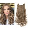 12/14/16/18/22 Inch Thick Long Wavy Invisible Wire Synthetic Blonde Hair Extension