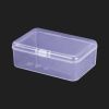 Small Clear Plastic Beads Storage Containers Box with Hinged Lid