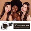 Eye Brow Stamping Kit Black Light Brown Waterproof Eyebrow Stamp Stencil Kit for Black Women