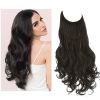 12/14/16/18/22 Inch Thick Long Wavy Invisible Wire Synthetic Blonde Hair Extension