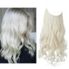 12/14/16/18/22 Inch Thick Long Wavy Invisible Wire Synthetic Blonde Hair Extension