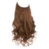 12/14/16/18/22 Inch Thick Long Wavy Invisible Wire Synthetic Blonde Hair Extension