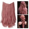 12/14/16/18/22 Inch Thick Long Wavy Invisible Wire Synthetic Blonde Hair Extension