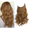 12/14/16/18/22 Inch Thick Long Wavy Invisible Wire Synthetic Blonde Hair Extension