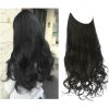 12/14/16/18/22 Inch Thick Long Wavy Invisible Wire Synthetic Blonde Hair Extension