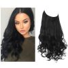 12/14/16/18/22 Inch Thick Long Wavy Invisible Wire Synthetic Blonde Hair Extension