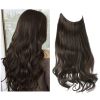 12/14/16/18/22 Inch Thick Long Wavy Invisible Wire Synthetic Blonde Hair Extension