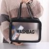 Clear PVC Transparent Waterproof Travel Toiletry Makeup Cosmetic Bag with Zipper