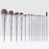 Makeup Brush Set 14 Pcs Synthetic Foundation Powder Conceallers Eye Shadows Blush Makeup Brushes with Case