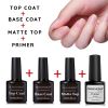 Professional Nail Prep Bond Primer for UV LED Gel Polish and Acrylic Powder Nail Art Manicure at Home