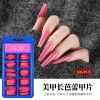 Lady French Style Full Cover Acrylic Artificial Nail Tips with Box for Nail Tips Art Salons and Home DIY