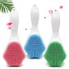 Silicone Face Scrubber Exfoliating Brush Manual Handheld Facial Cleansing Brush Blackhead Scrubber for Face Skincare