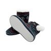 New fashion soft comfortable christmas pom-pom knit boots winter for women indoor booties