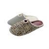 High quality Stylish pearl decoration Spring cotton Soft Slip-on Non-slip Casual Breathable Fabric Home Indoor Slippers