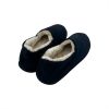 Custom Winter Comfy Suede Leather men's Indoor And Outdoor Handmade Non-slip Faux Fur Scuff Fluffy Slippers