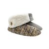 High quality Stylish pearl decoration Spring cotton Soft Slip-on Non-slip Casual Breathable Fabric Home Indoor Slippers