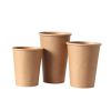 8oz 9oz 12oz Custom Printed PE Coated Kraft Double Wall Paper Cup Wholesale Coffee Cup