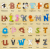 Custom Small Animals Alphabet Puzzle Educational Cartoon Toys Puzzle