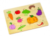 Hot Selling 10 Pieces Colorful Wooden Vegetable Jigsaw Puzzles Kids Early Educational Wooden Learning Toys