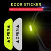 3M diamond-level safety warning stickers night anti-collision anti-collision luminous scratch stickers strong reflective door warning stickers reflective stickers fluorescent yellow-green 4 pieces