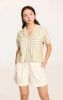 women woven short slee...