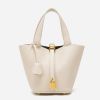 Large capacity fashion bucket bag leather tote female bag lychee pattern all-share handbag commuting simple bucket bag female for women