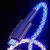 RGB Data Cable 100W Fast Charge with Cool Breathing Light USB Mobile Phone Charging Cable