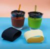 Tapered silicone cup cover thickened glass water cup anti-skid cover heat-resistant and heat-proof heat insulation set coffee cup tea cup protective cover