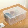 Household water cup desktop storage box dustproof mug storage box large capacity transparent water cup finishing box cup holder