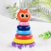 Large round square tumbler rainbow tower rainbow doughnut puzzle shape matching toy