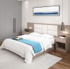 Cosmo Luxe Furniture OEM Wholesale white modern wooden double bed with headboard bedroom furniture sets for adults