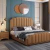 Hotel Furniture Bedroom Set Luxury Leather Hotel Bed Upholstered Fabric Soft Bed For Bedroom Furniture Sets