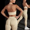 Sunshine 2023 Custom Fitness Sportswear Workout High Waist Gym  Nylon 2 Piece Yoga Wear Set For Women