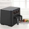 Household 9L Touch Screen Double Air Fryer Electric Deep Fryer Oven Smart Air Fryers With 2 Independent Baskets