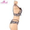 R81047 Wholesale Price Women Floral Lace Strappy Bra and Panties Lingerie Underwear Set