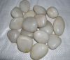 Beige pebbles, garden stones, landscape rocks, cobblestone for outdoor decoration