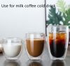 250ml 350ml 450ml Double Wall Glass Coffee Mug Glass Cups