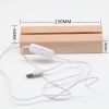 warm light USB Wooden Lamp Base for Led 3D Night Light Round Oval Wooden Led lamp base USB Cable switch Night Light