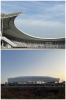 PTFE tensile membrane stadium roof with steel structure