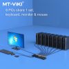 8 Port KVM Switch VGA, MT-VIKI Rack KVM Console 8x1 Switcher 8 in 1 Out 1080P + 8-Pack Cables