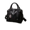 Professional Vintage Retro Leather Tote High Quality Large Capacity Crossbody Shoulder Bag Designer Rivets Handbag Fashion Long Strap Sling Vintage Messenger Bag Office Work Business Briefcase