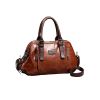 High Quality Retro Lady Handbag Leather Texture Top Handle Totes Fashion Stylish Crossbody Sling Purse Large Capacity Satchel Messenger Bag All-Match Long Strap Work Briefcase