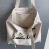 Custom Logo Simple Fashion Custom Canvas Tote Shopping Bag For Women