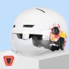 Bicycle helmet with Shield Led light from OEM helmet factory 