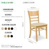 Calvin Chair: Modern Luxury Wooden Leg Dining Chairs Restaurant Kitchen Leather