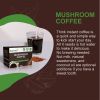 Healthy custom Reishi Chaga Mushrooms instant coffee Private Label Lion's Mane MushroomsOrganic Mushroom Coffee